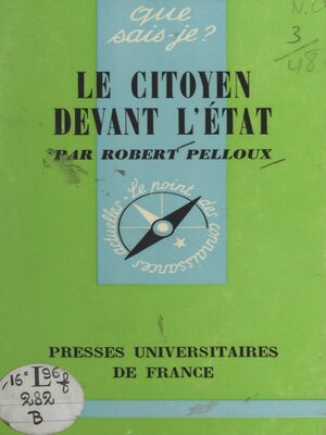 cover image of Le citoyen devant l'État